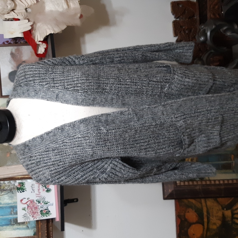 Womens Sweater robe knit long sleeve Cardigan Jacket sz L ACTIVE USA